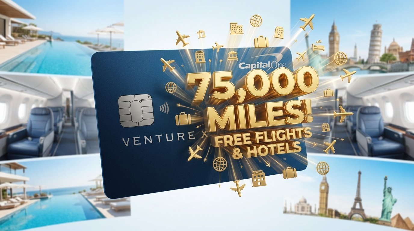 capital one venture x 2026 sign up bonus 75k miles