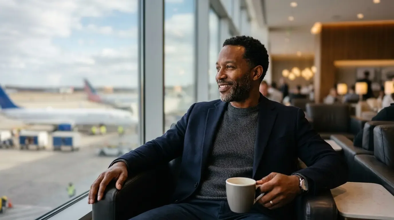 Traveler reflecting on real-world value of Capital One Venture X lounge access