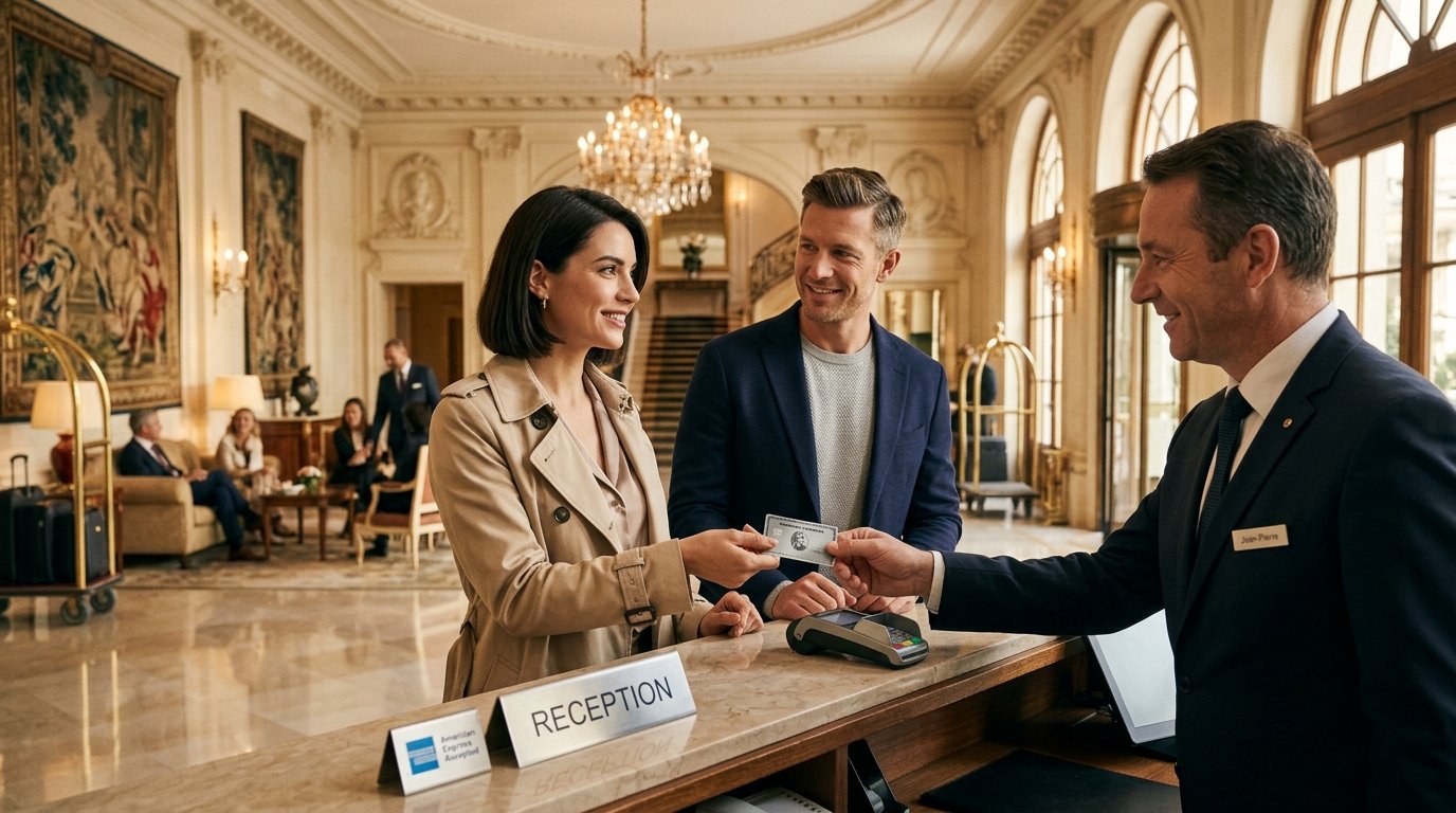 couple using their amex platinum for the fhr program